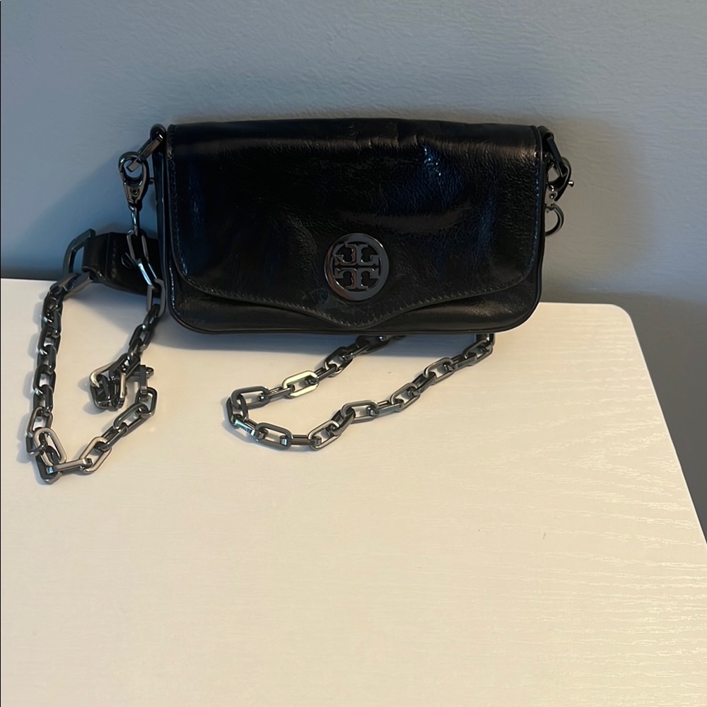 Tory Burch Black Crossbody Bag with Chain Strap